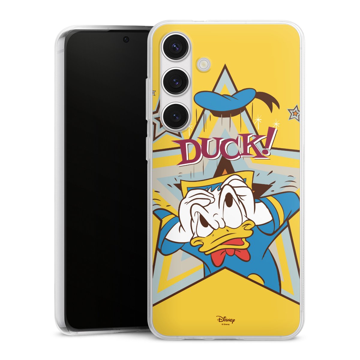 Galaxy S24+ Handy Silikon Hülle Case transparent Handyhülle Official Licensed Product Donald Duck Disney Silikon Case