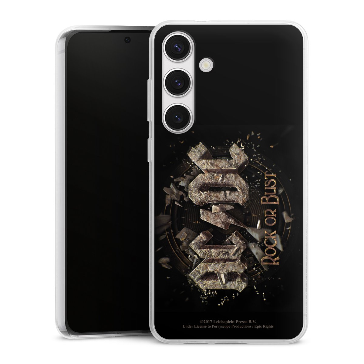 Galaxy S24+ Handy Silikon Hülle Case transparent Handyhülle Acdc Official Licensed Product Rock Or Bust Silikon Case