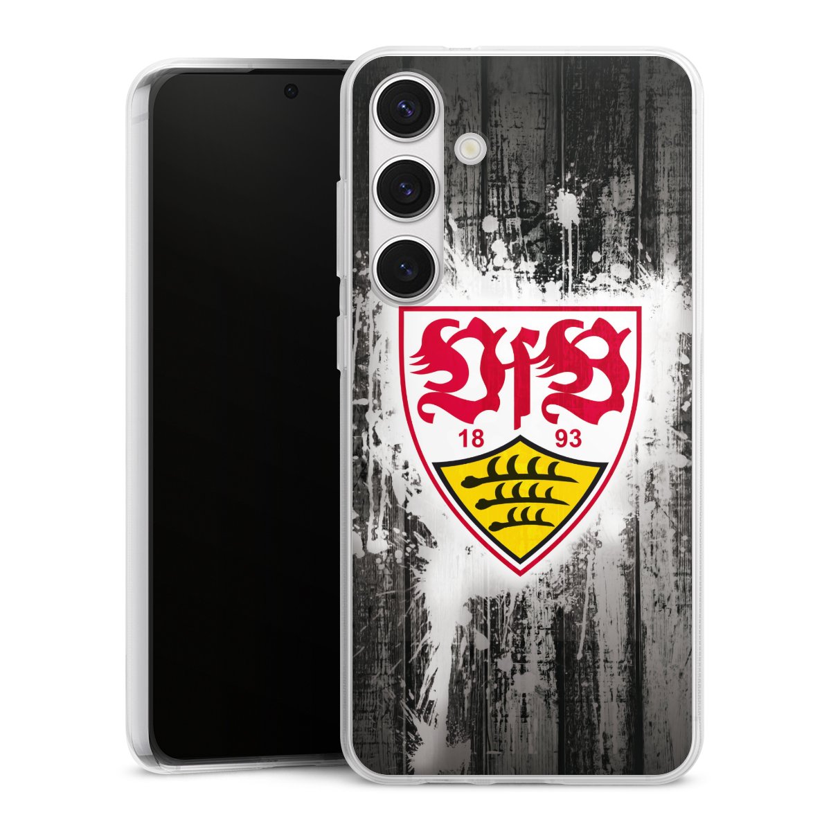 Galaxy S24+ Handy Silikon Hülle Case transparent Handyhülle Vfb Stuttgart Official Licensed Product Silikon Case