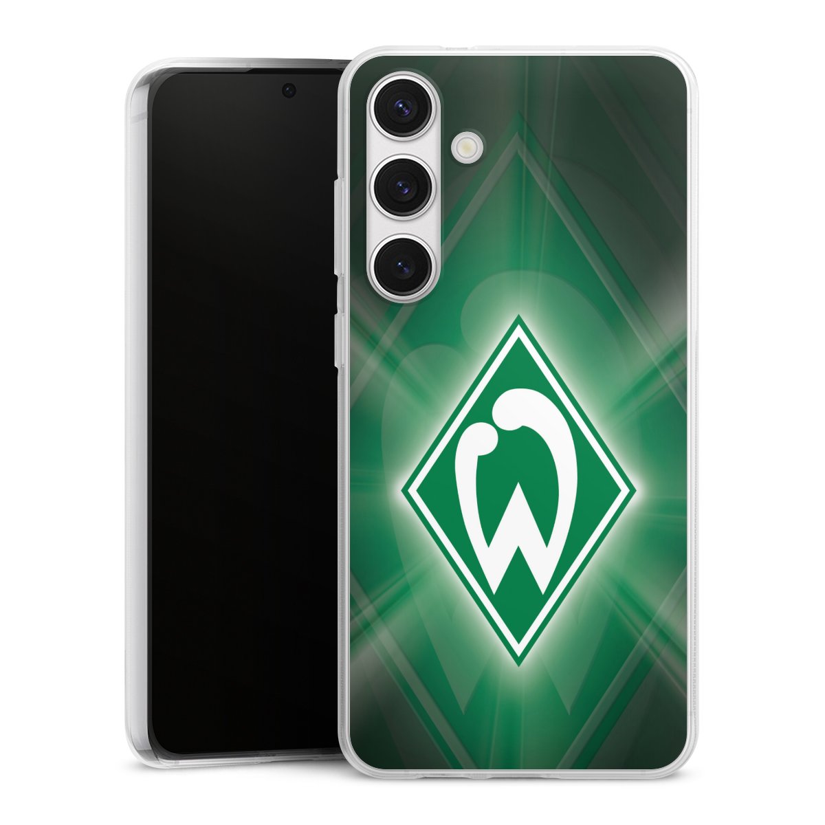 Galaxy S24+ Handy Silikon Hülle Case transparent Handyhülle Sv Werder Bremen Official Licensed Product Coat Of Arms Silikon Case