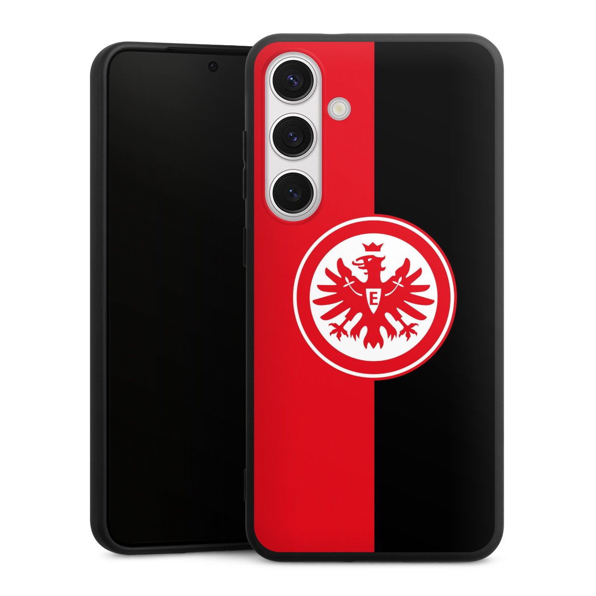 Galaxy S24+ Handy Premium Silikon Hülle Handyhülle schwarz Case Official Licensed Product Eintracht Frankfurt Sge Silikon Premium Case