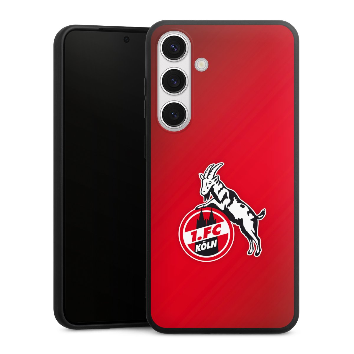 Galaxy S24+ Handy Premium Silikon Hülle Handyhülle schwarz Case Official Licensed Product Effzeh 1. Fc Köln Silikon Premium Case