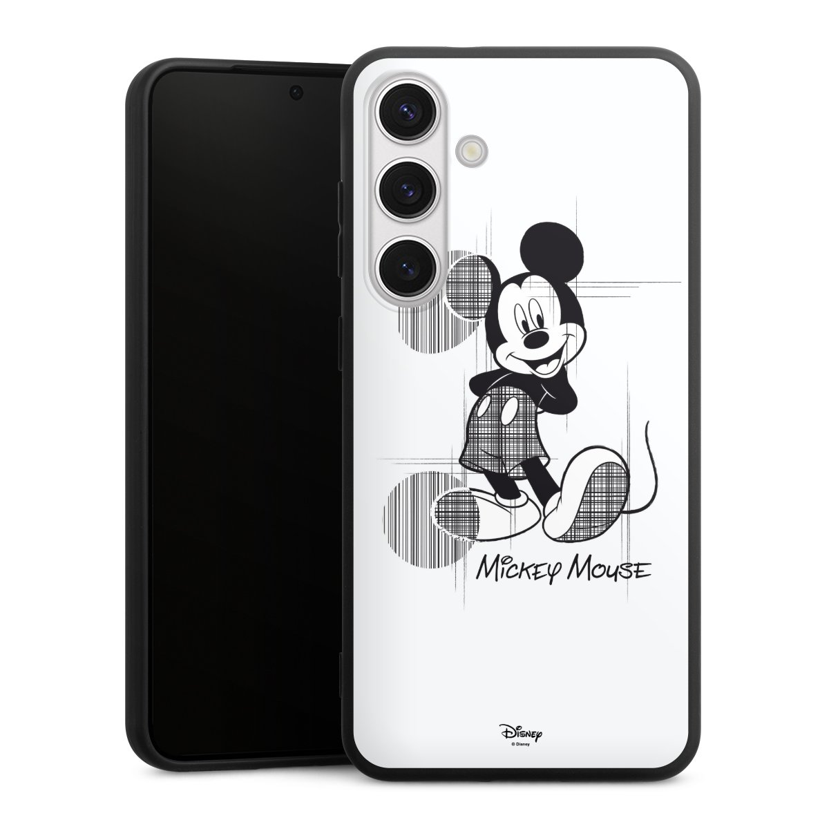 Galaxy S24+ Handy Premium Silikon Hülle Handyhülle schwarz Case Disney Official Licensed Product Mickey Mouse Silikon Premium Case