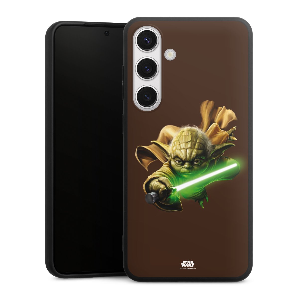 Galaxy S24+ Handy Premium Silikon Hülle Handyhülle schwarz Case Yoda Merchandise Star Wars Silikon Premium Case