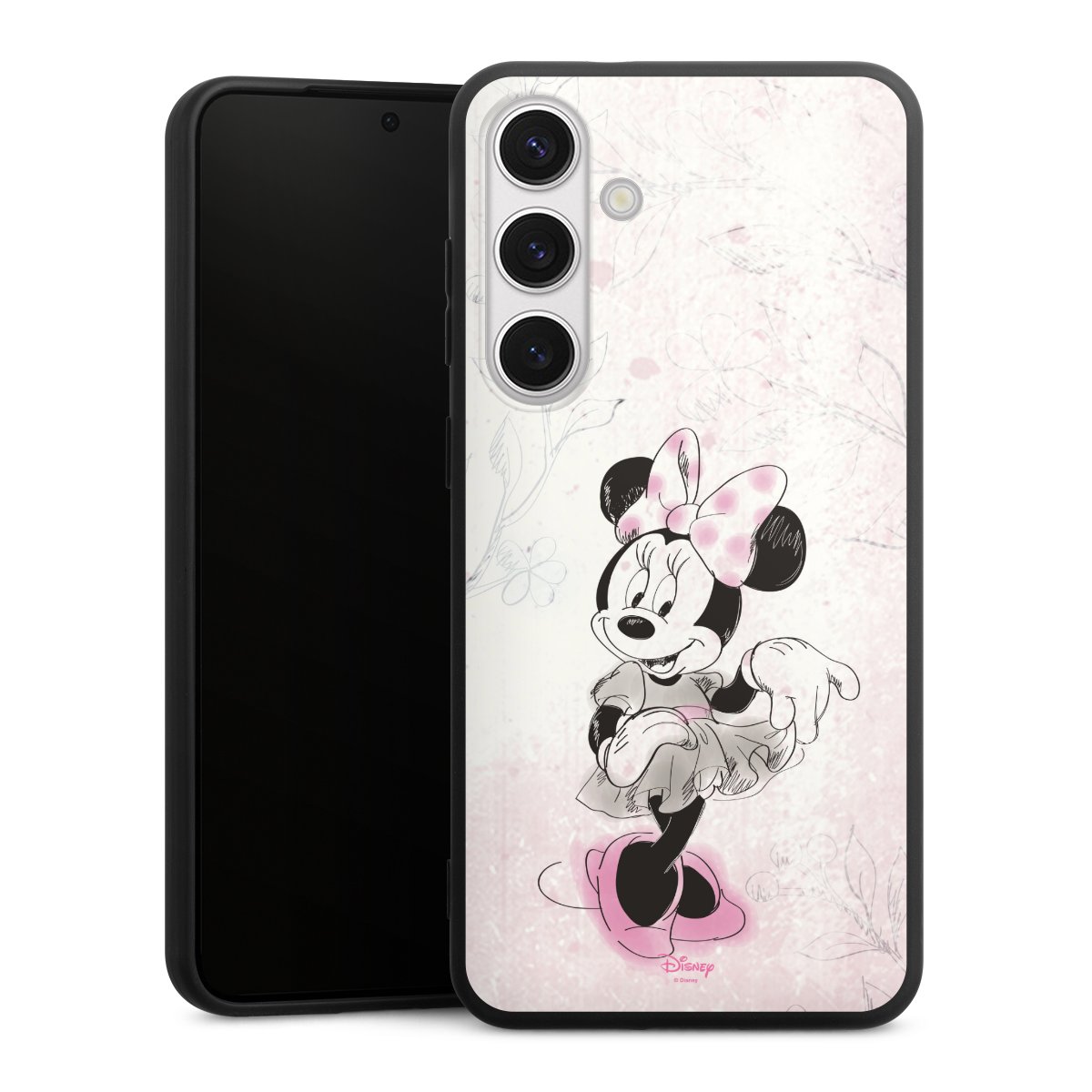 Galaxy S24+ Handy Premium Silikon Hülle Handyhülle schwarz Case Disney Minnie Mouse Vintage Silikon Premium Case