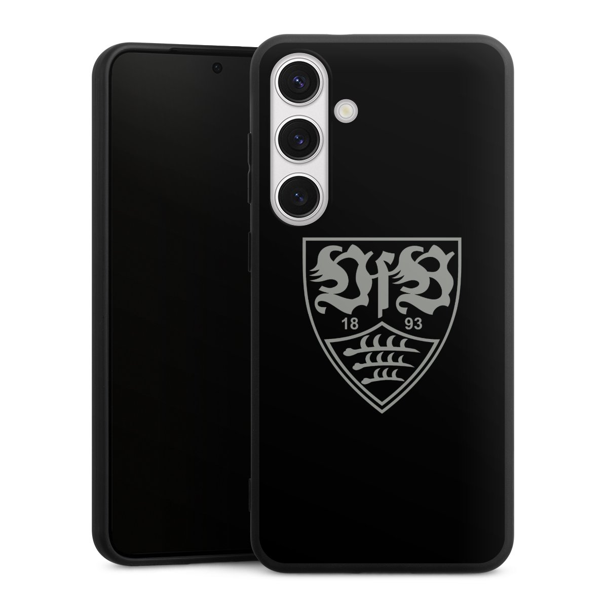 Galaxy S24+ Handy Premium Silikon Hülle Handyhülle schwarz Case Official Licensed Product Vfb Stuttgart Silikon Premium Case