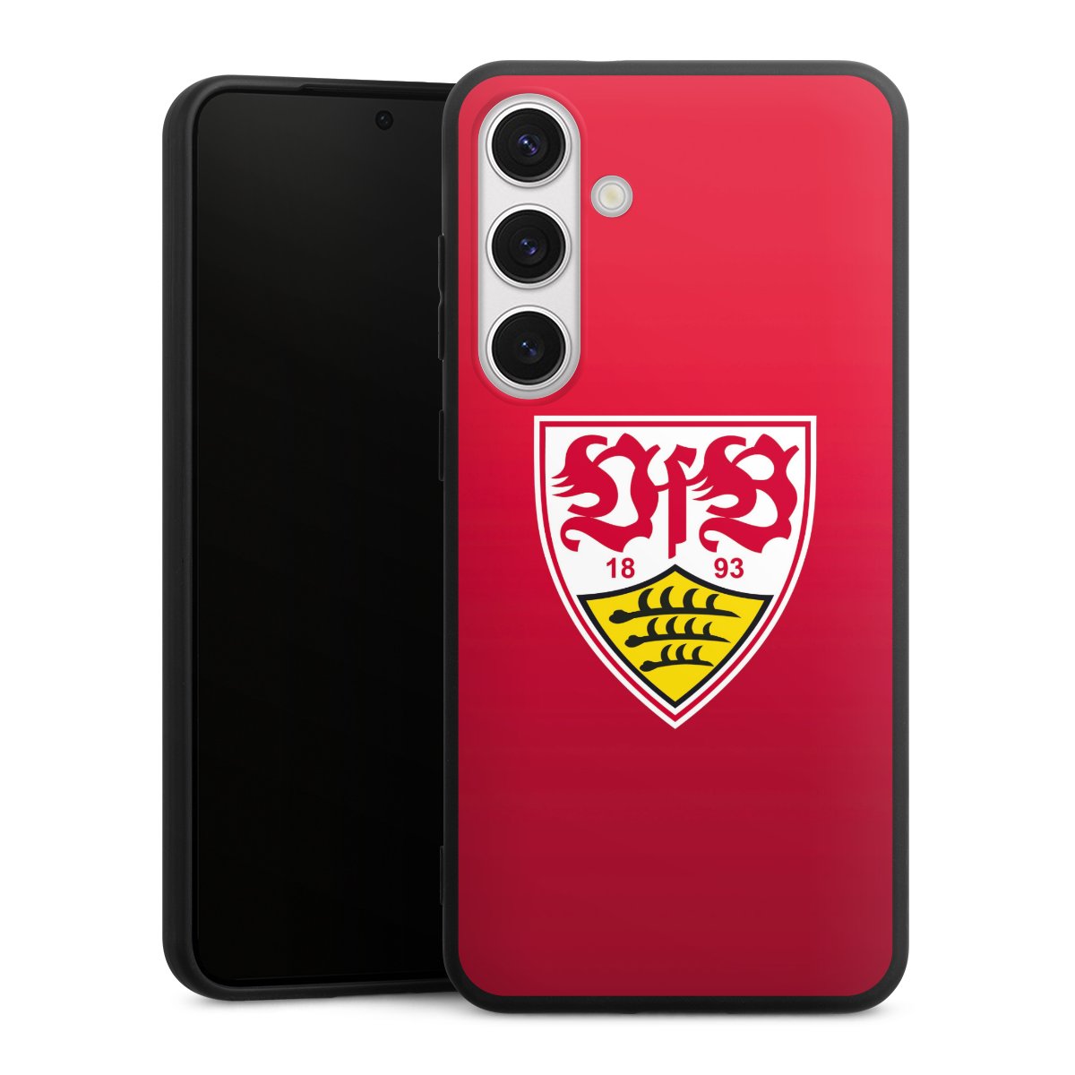 Galaxy S24+ Handy Premium Silikon Hülle Handyhülle schwarz Case Official Licensed Product Vfb Stuttgart Silikon Premium Case