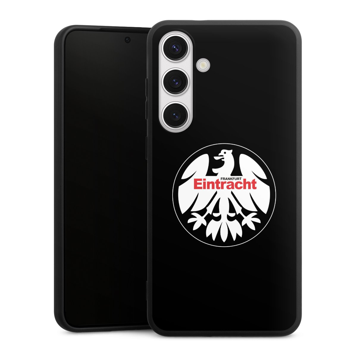 Galaxy S24+ Handy Premium Silikon Hülle Handyhülle schwarz Case Official Licensed Product Eintracht Frankfurt Sge Silikon Premium Case