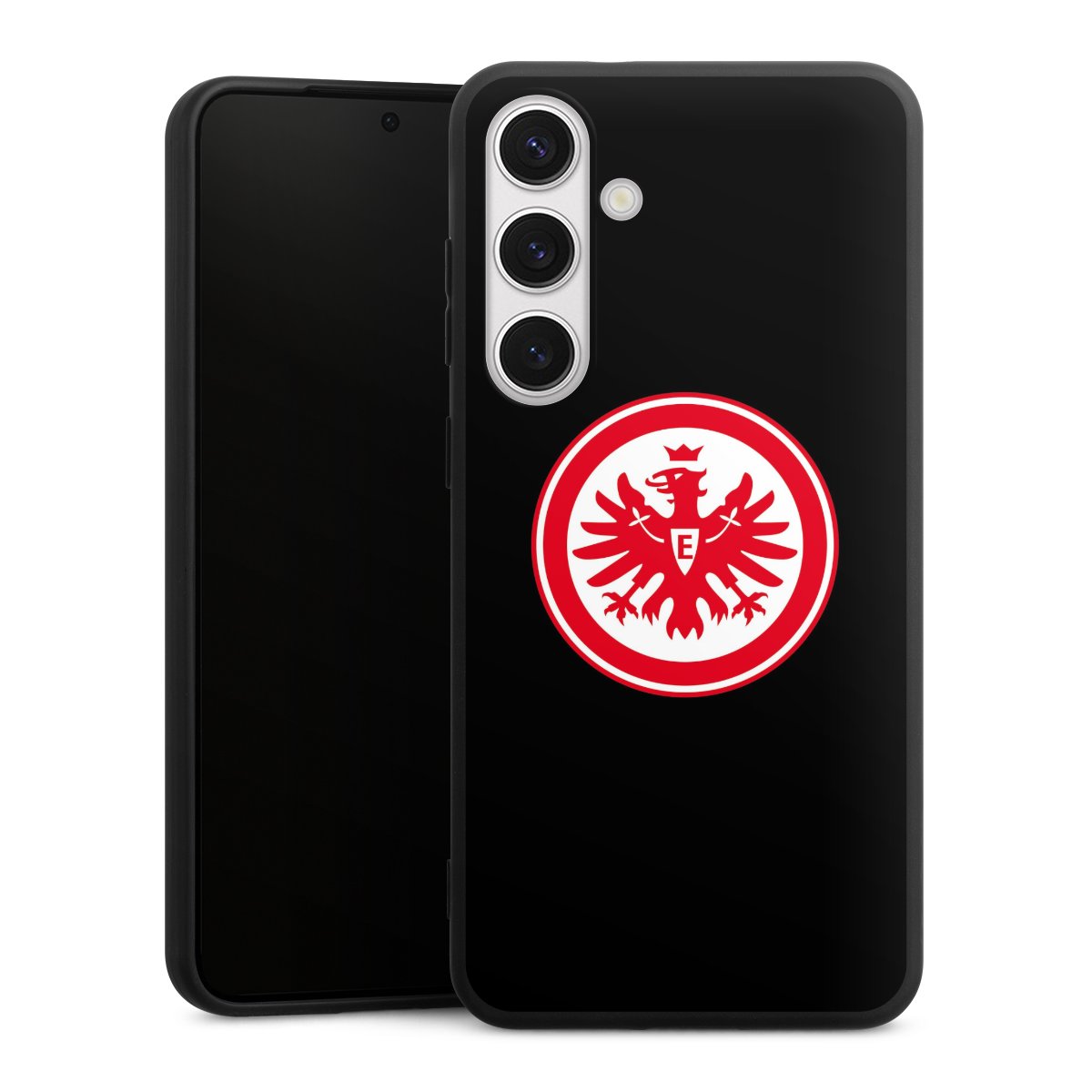 Galaxy S24+ Handy Premium Silikon Hülle Handyhülle schwarz Case Eintracht Frankfurt Sge Eagle Silikon Premium Case