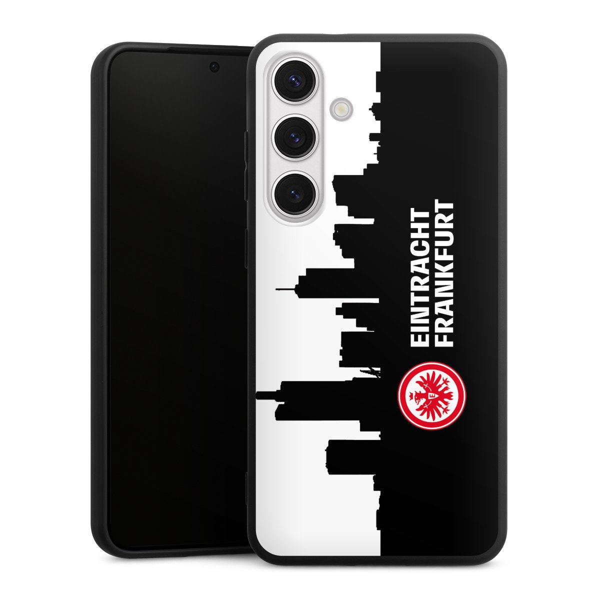 Galaxy S24+ Handy Premium Silikon Hülle Handyhülle schwarz Case Sge Eintracht Frankfurt Official Licensed Product Silikon Premium Case