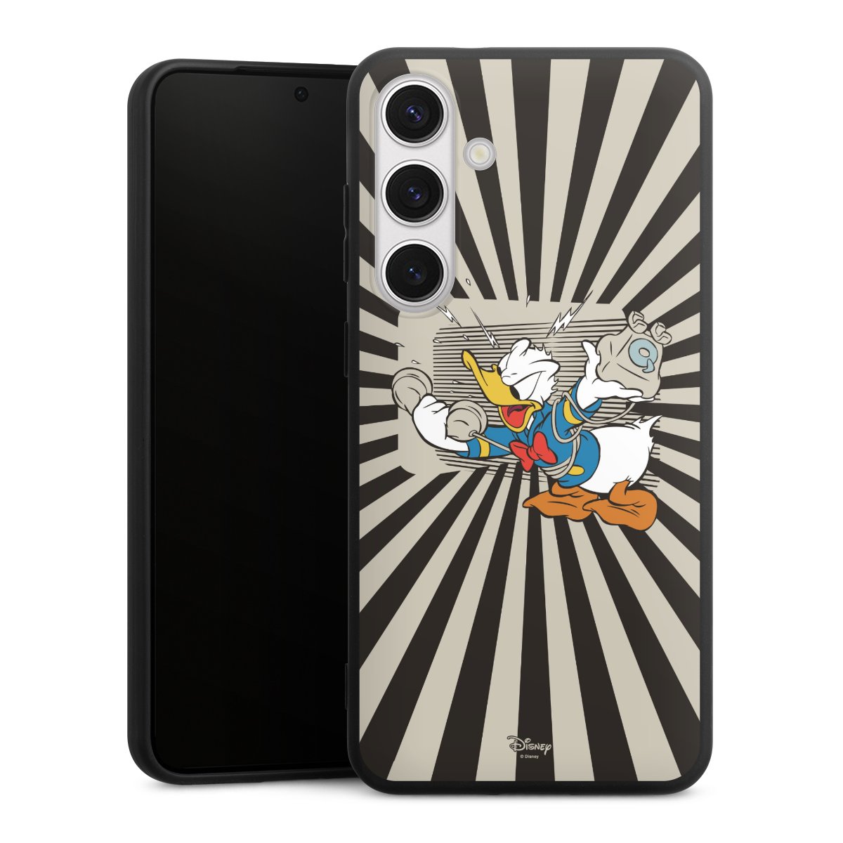 Galaxy S24+ Handy Premium Silikon Hülle Handyhülle schwarz Case Donald Duck Disney Official Licensed Product Silikon Premium Case