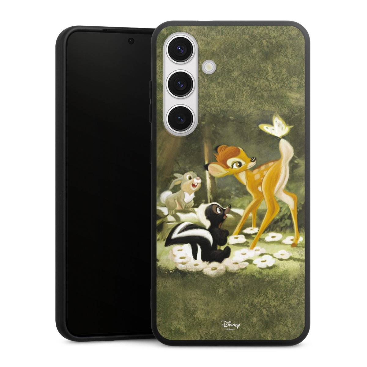 Galaxy S24+ Handy Premium Silikon Hülle Handyhülle schwarz Case Disney Official Licensed Product Bambi Silikon Premium Case