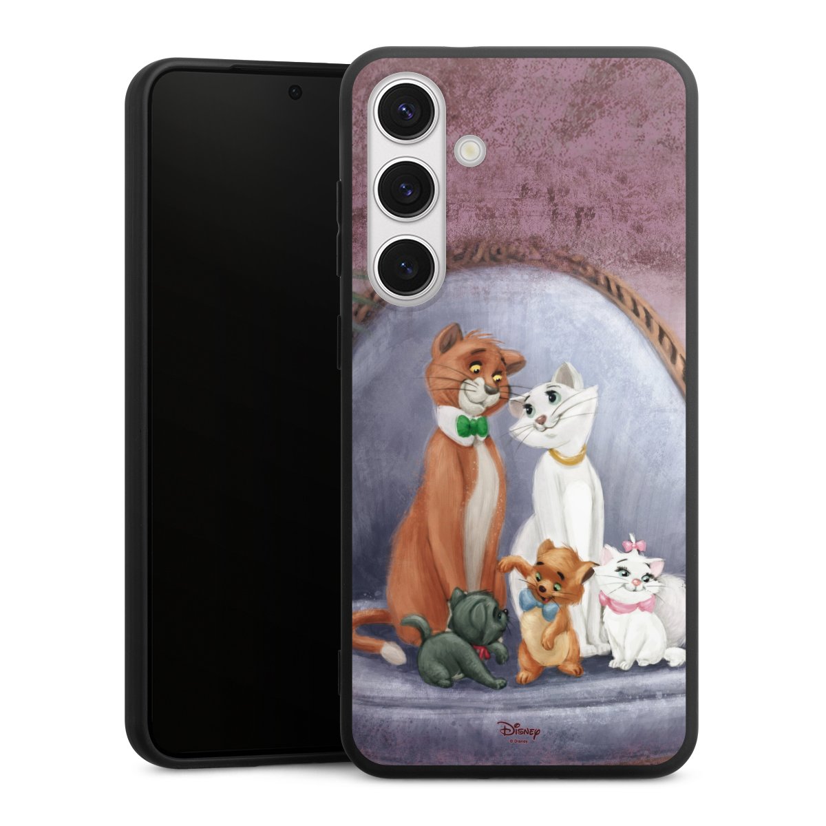 Galaxy S24+ Handy Premium Silikon Hülle Handyhülle schwarz Case Official Licensed Product Disney Aristocats Silikon Premium Case