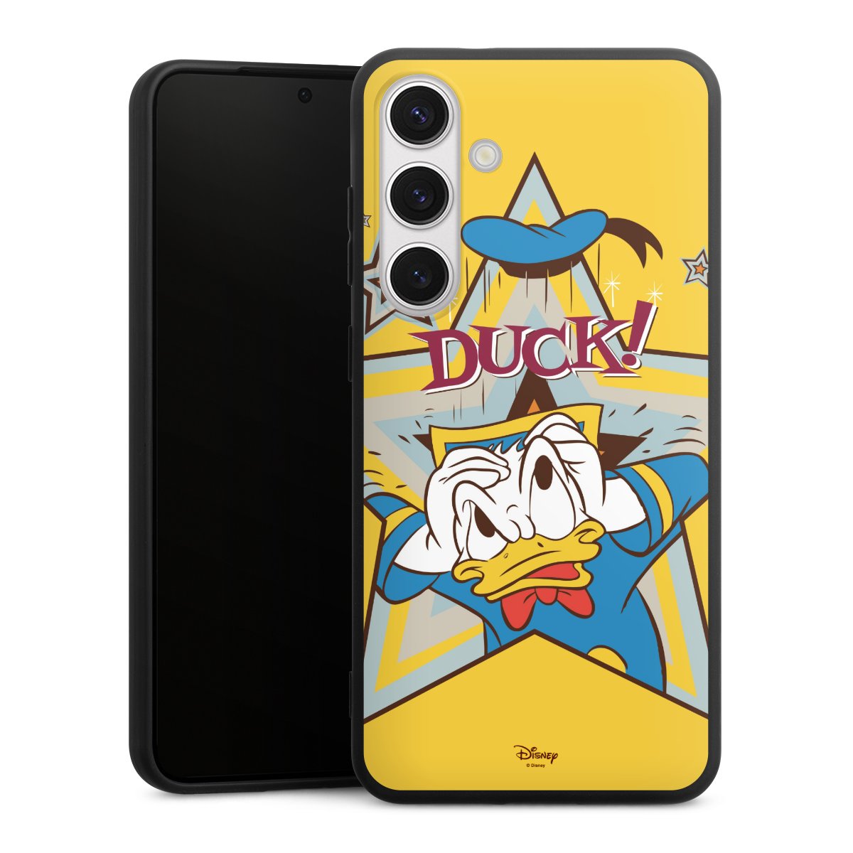 Galaxy S24+ Handy Premium Silikon Hülle Handyhülle schwarz Case Official Licensed Product Donald Duck Disney Silikon Premium Case