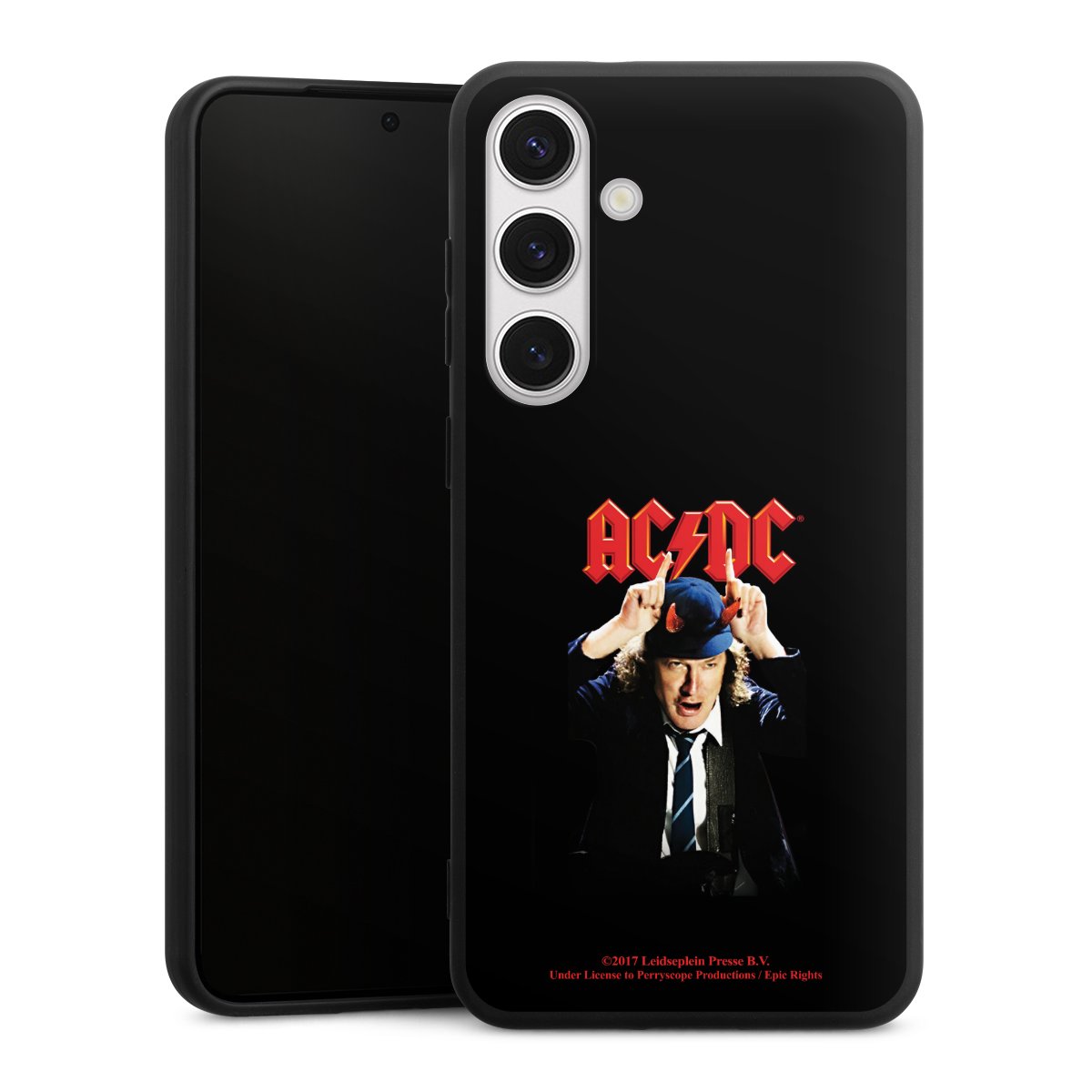 Galaxy S24+ Handy Premium Silikon Hülle Handyhülle schwarz Case Merchandise Acdc Riverplate Silikon Premium Case