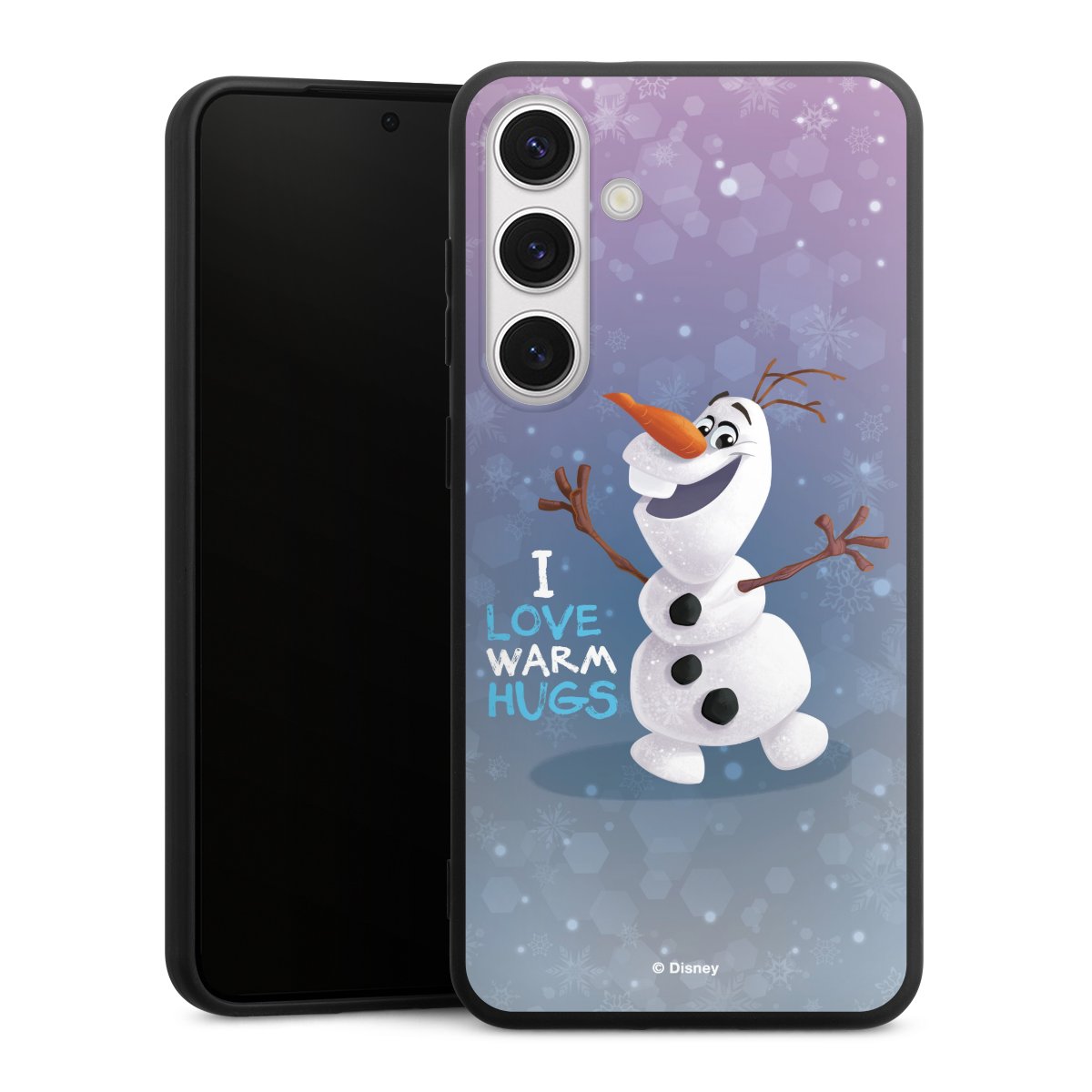 Galaxy S24+ Handy Premium Silikon Hülle Handyhülle schwarz Case Frozen Frozen Olaf Official Licensed Product Silikon Premium Case