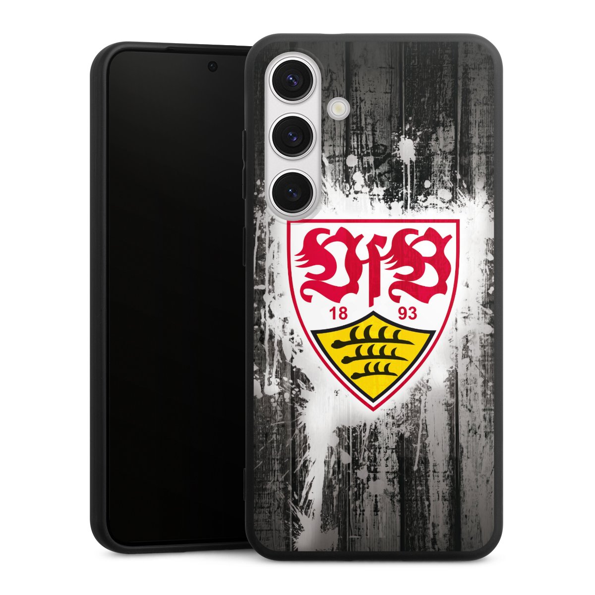 Galaxy S24+ Handy Premium Silikon Hülle Handyhülle schwarz Case Vfb Stuttgart Official Licensed Product Silikon Premium Case