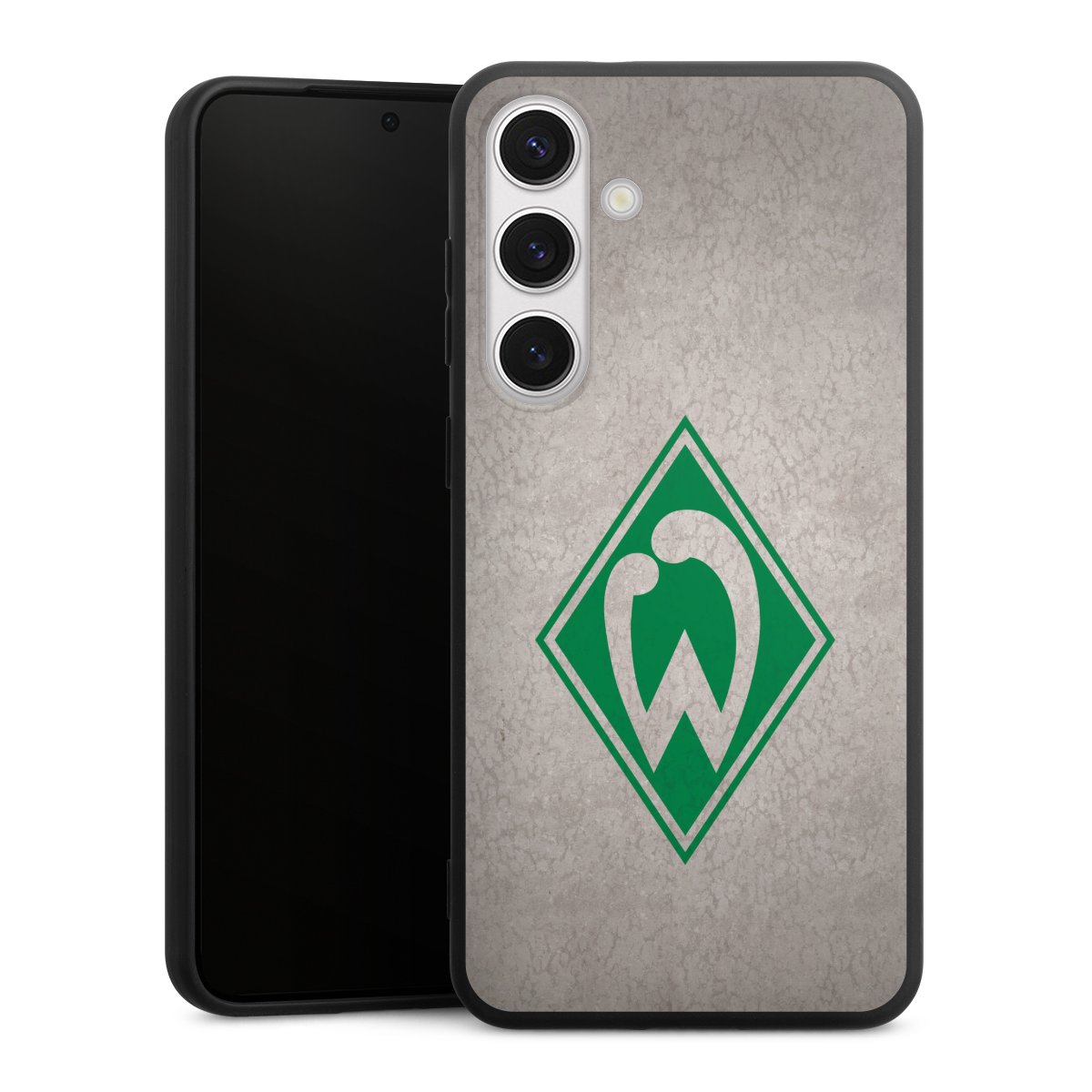 Galaxy S24+ Handy Premium Silikon Hülle Handyhülle schwarz Case Sv Werder Bremen Concrete Official Licensed Product Silikon Premium Case