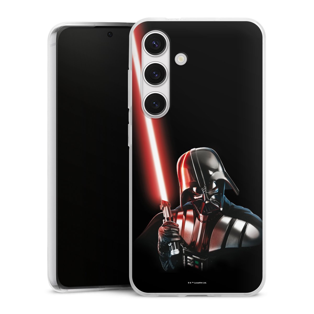 Galaxy S24 Handy Silikon Hülle Case transparent Handyhülle Star Wars Merchandise Darth Vader Silikon Case