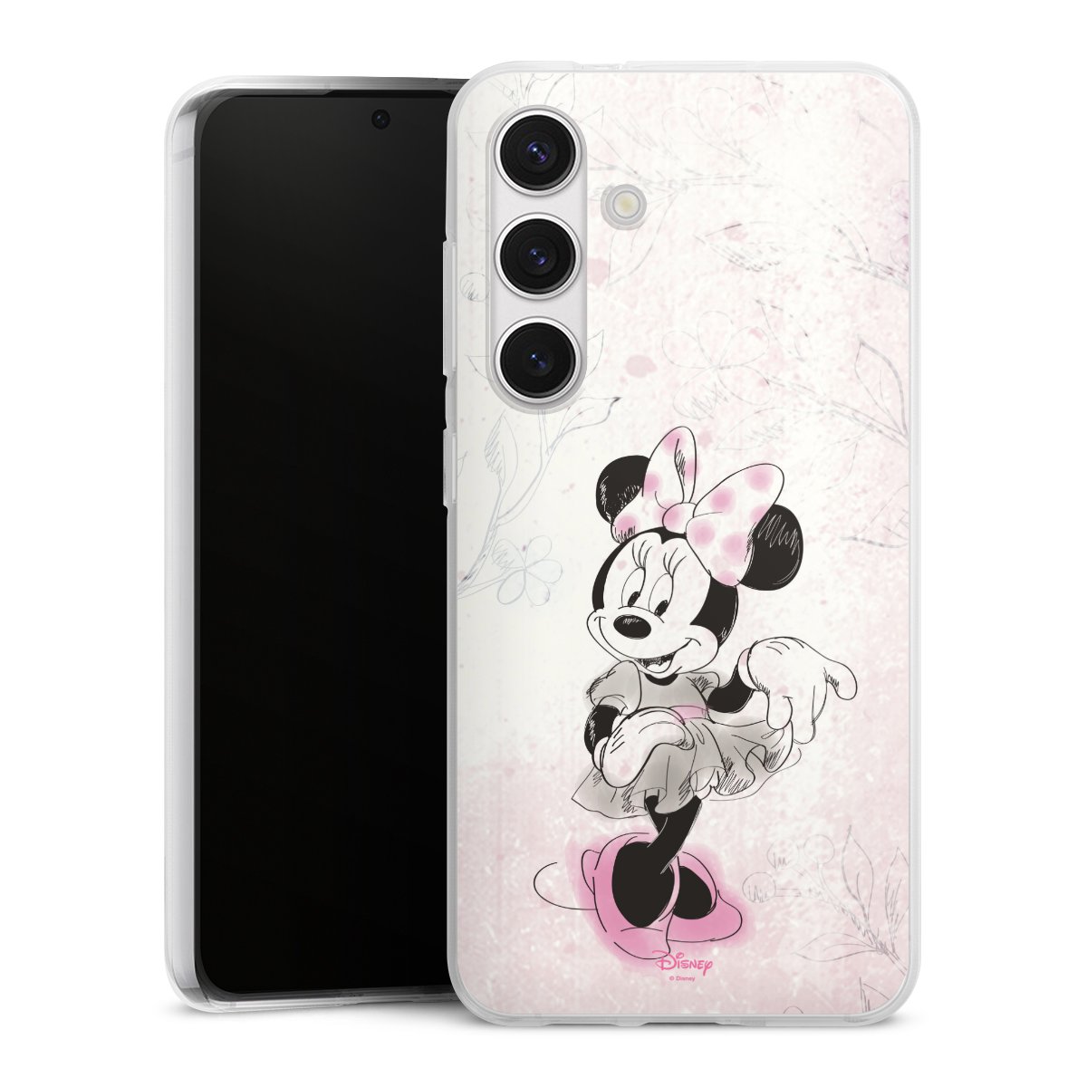 Galaxy S24 Handy Silikon Hülle Case transparent Handyhülle Disney Minnie Mouse Vintage Silikon Case