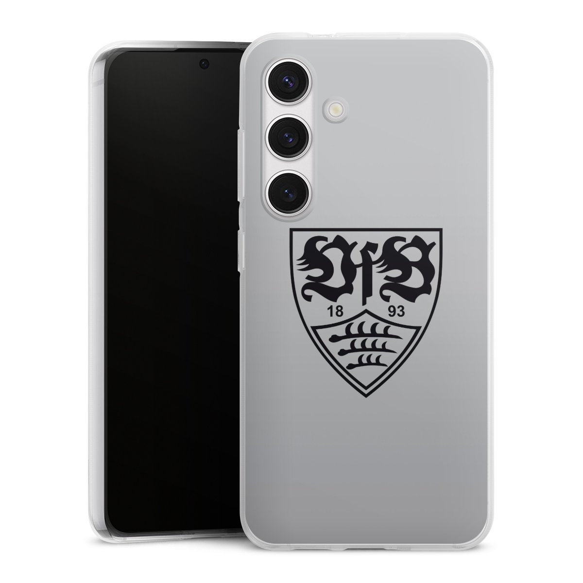 Galaxy S24 Handy Silikon Hülle Case transparent Handyhülle Logo Vfb Stuttgart Official Licensed Product Silikon Case