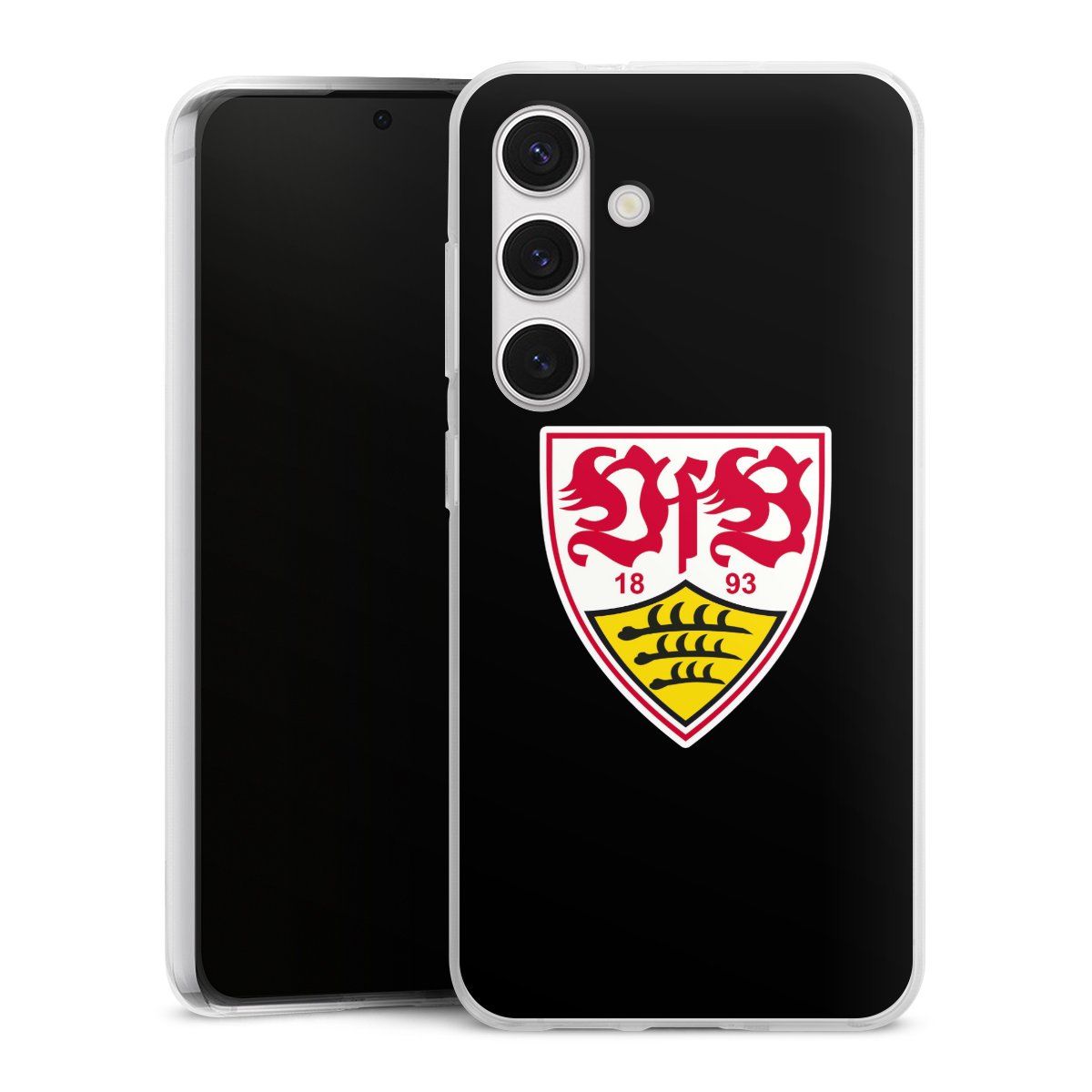 Galaxy S24 Handy Silikon Hülle Case transparent Handyhülle Vfb Stuttgart Official Licensed Product Coat Of Arms Silikon Case