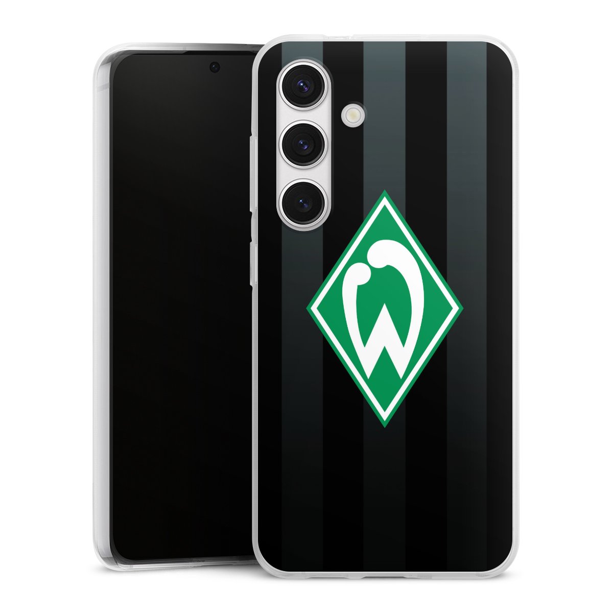 Galaxy S24 Handy Silikon Hülle Case transparent Handyhülle Stripes Sv Werder Bremen Official Licensed Product Silikon Case