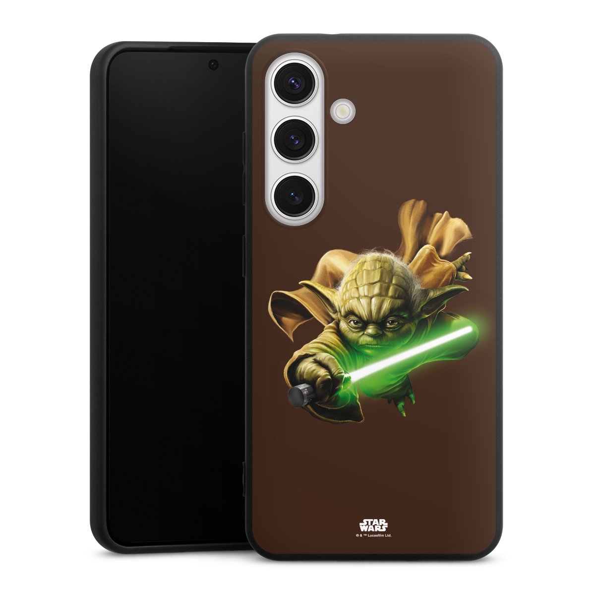 Galaxy S24 Handy Premium Silikon Hülle Handyhülle schwarz Case Yoda Merchandise Star Wars Silikon Premium Case