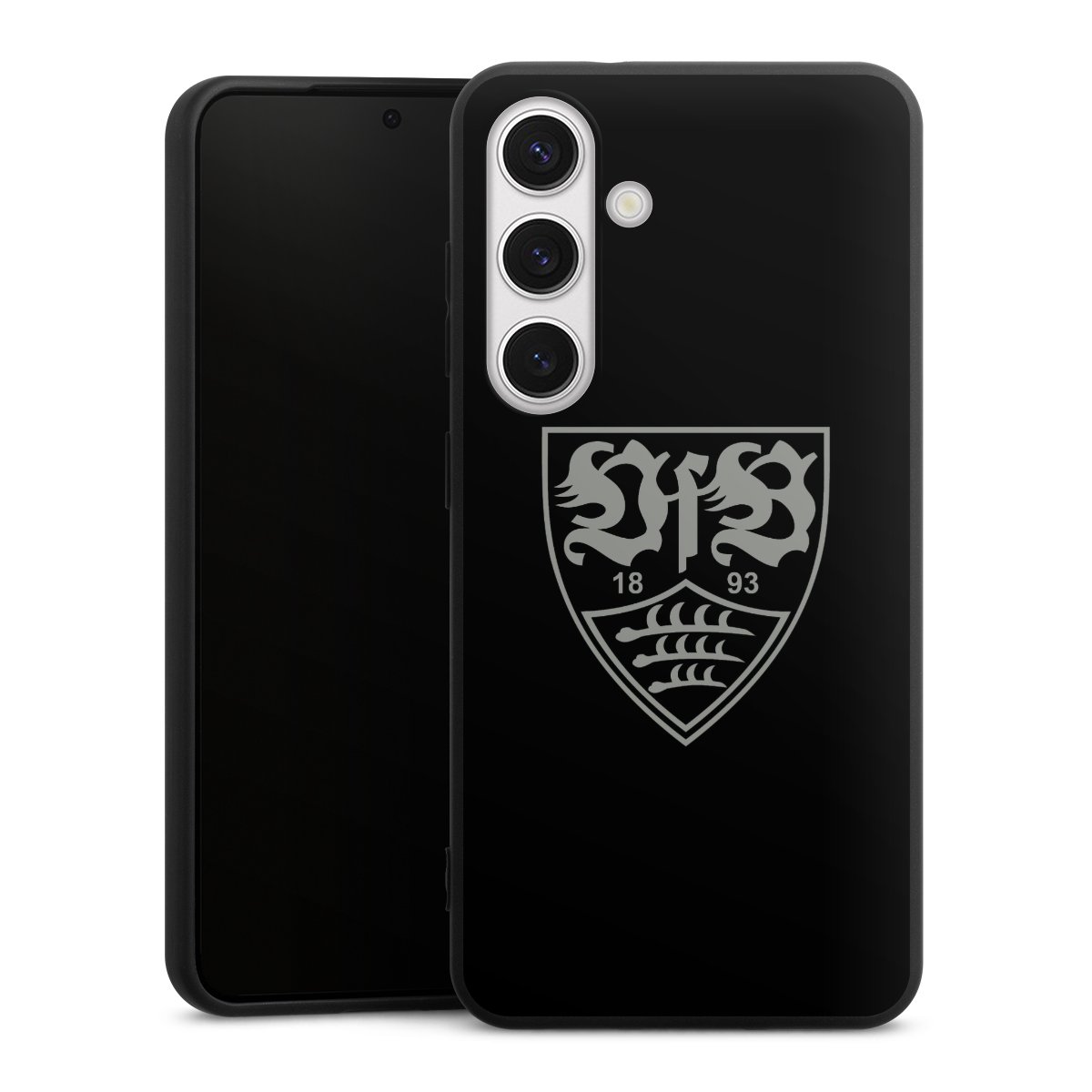 Galaxy S24 Handy Premium Silikon Hülle Handyhülle schwarz Case Official Licensed Product Vfb Stuttgart Silikon Premium Case