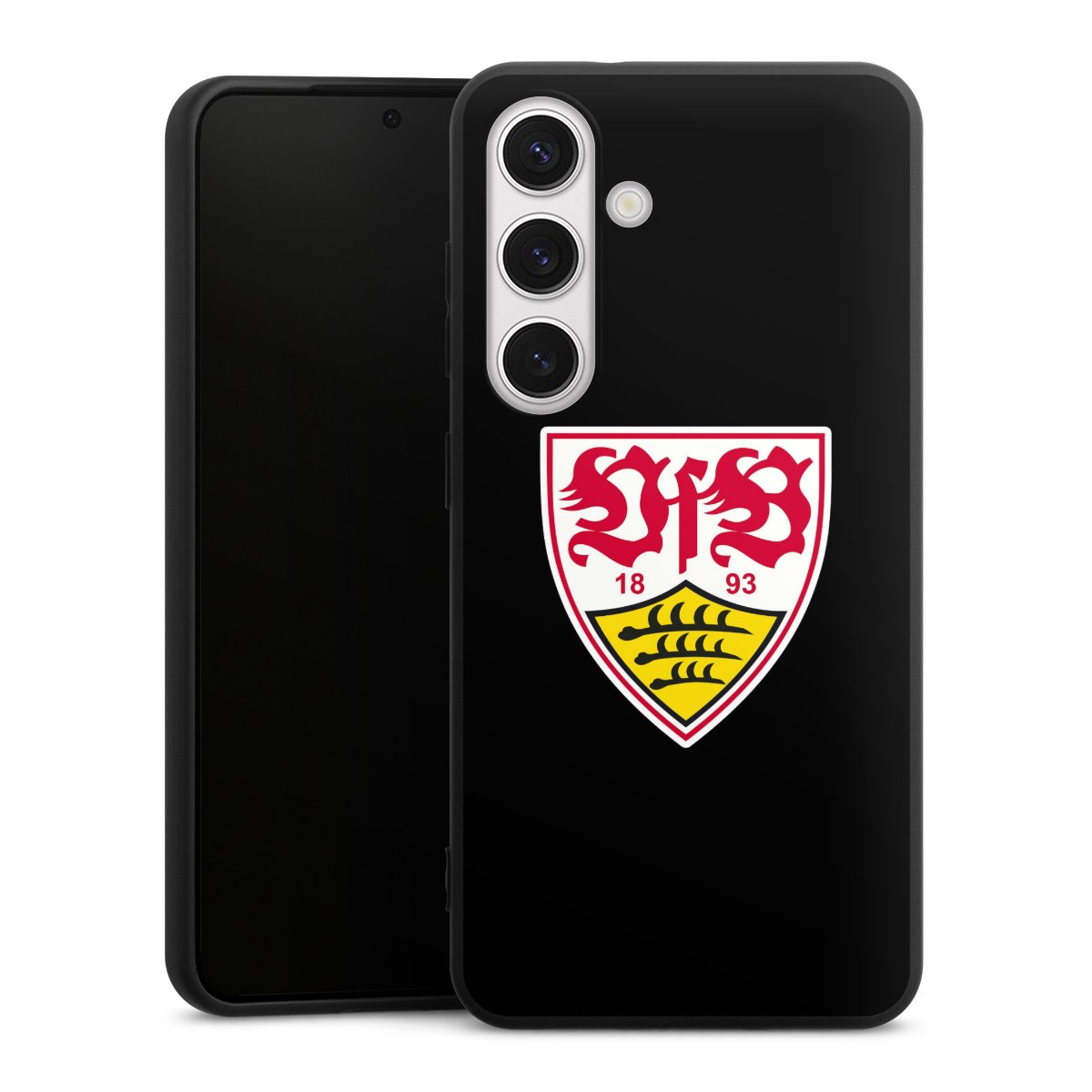 Galaxy S24 Handy Premium Silikon Hülle Handyhülle schwarz Case Vfb Stuttgart Official Licensed Product Coat Of Arms Silikon Premium Case