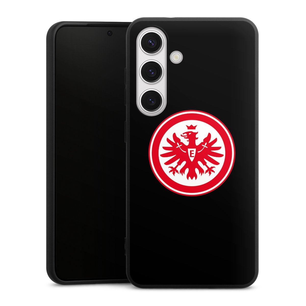 Galaxy S24 Handy Premium Silikon Hülle Handyhülle schwarz Case Eintracht Frankfurt Sge Eagle Silikon Premium Case