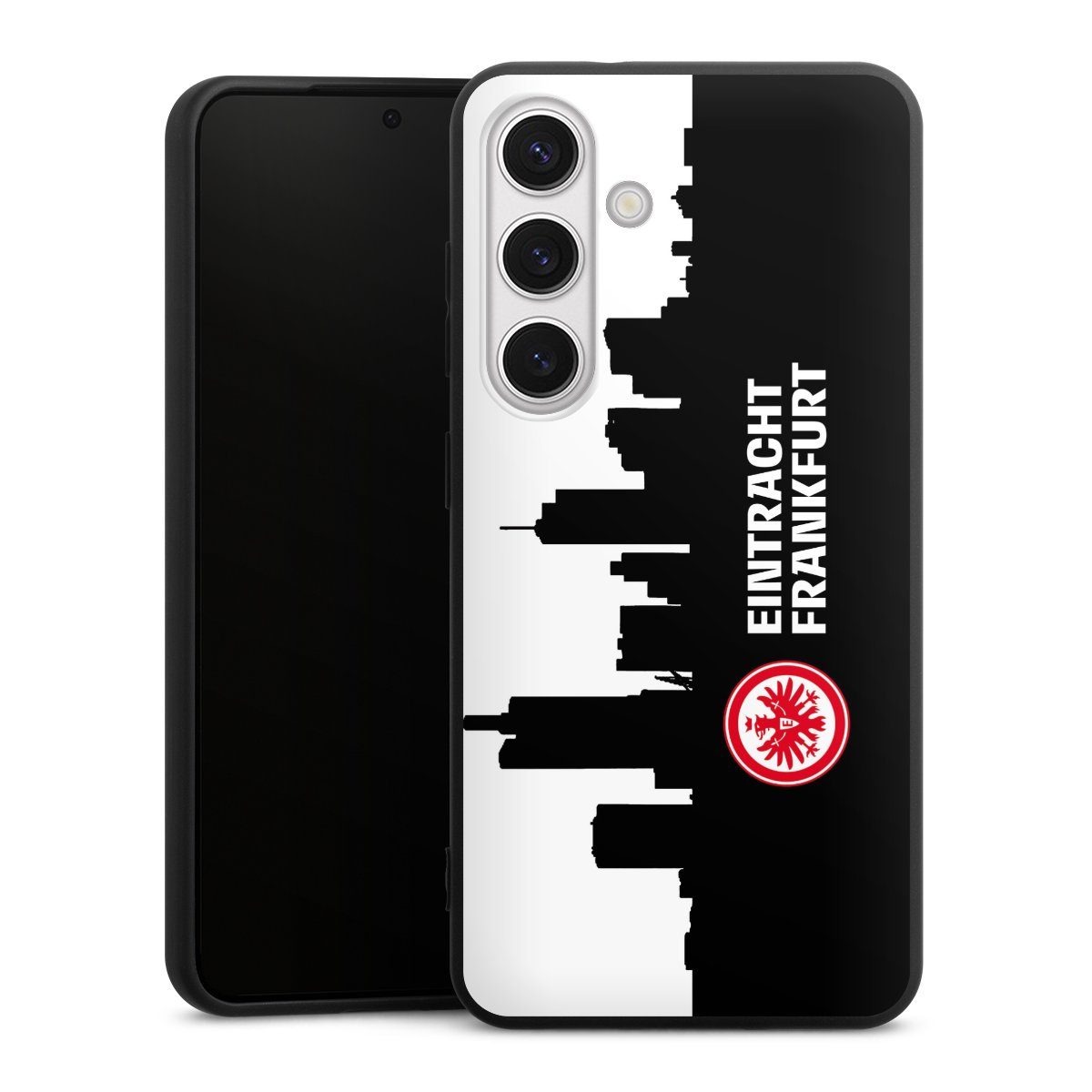 Galaxy S24 Handy Premium Silikon Hülle Handyhülle schwarz Case Sge Eintracht Frankfurt Official Licensed Product Silikon Premium Case