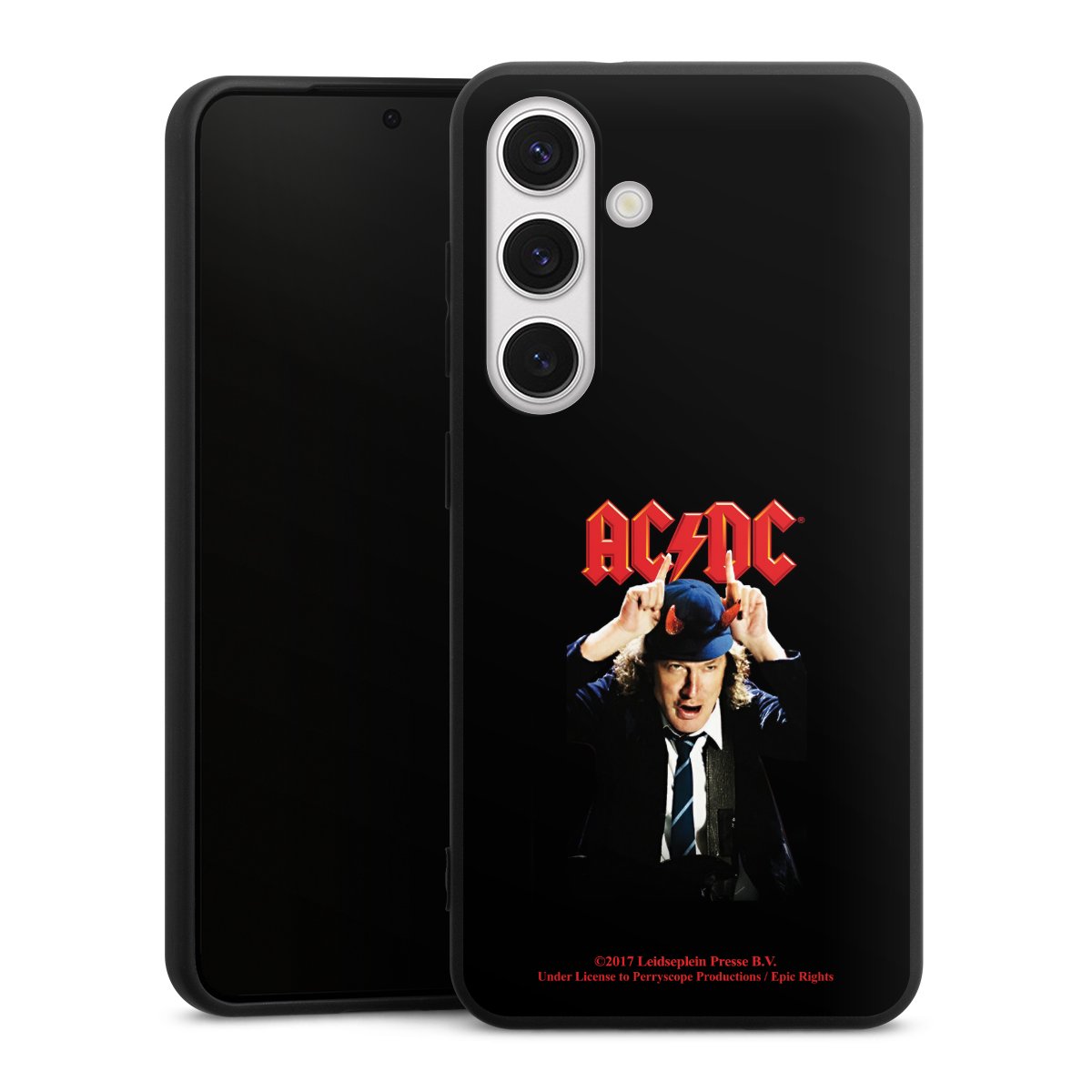 Galaxy S24 Handy Premium Silikon Hülle Handyhülle schwarz Case Merchandise Acdc Riverplate Silikon Premium Case