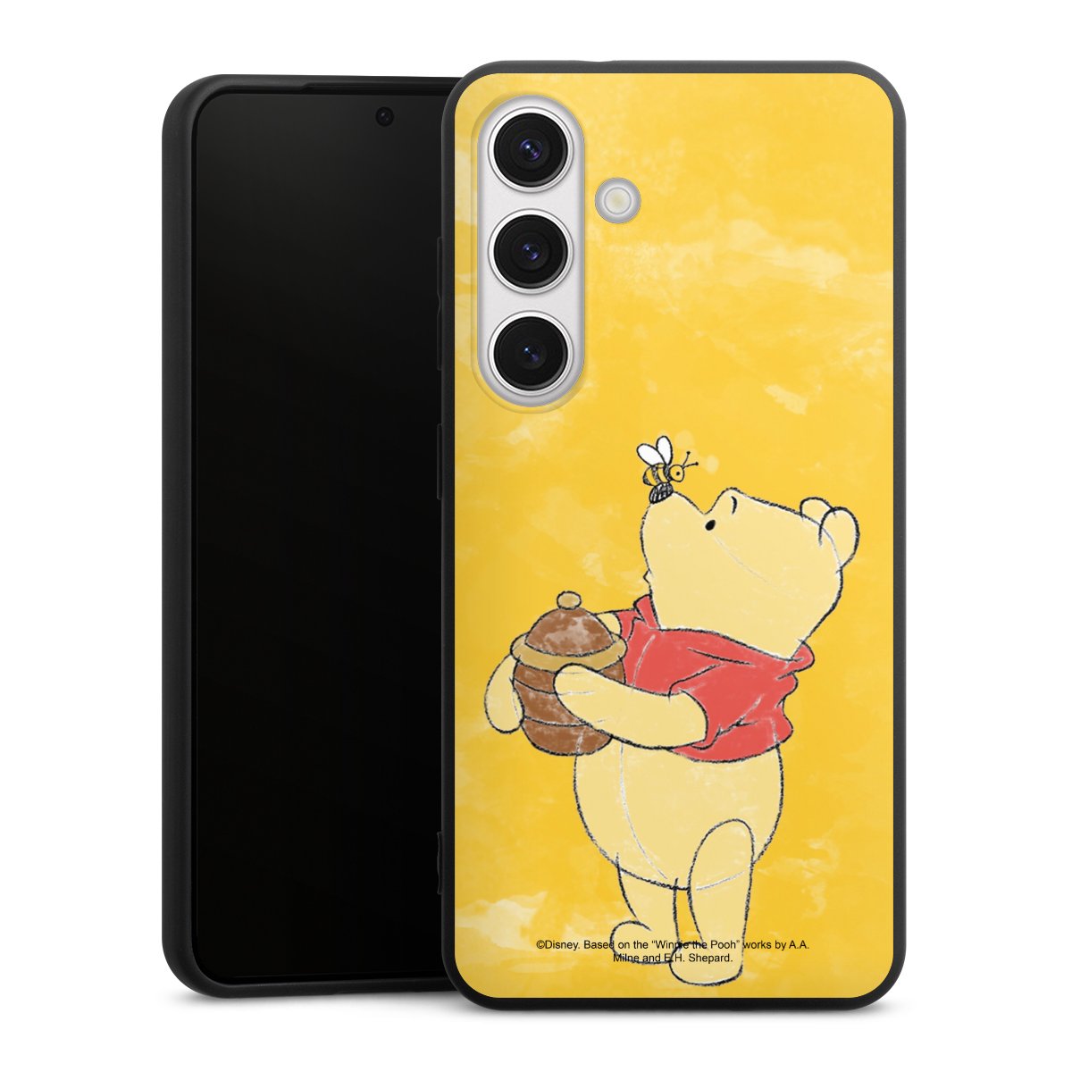 Galaxy S24 Handy Premium Silikon Hülle Handyhülle schwarz Case Official Licensed Product Winnie The Pooh Disney Silikon Premium Case