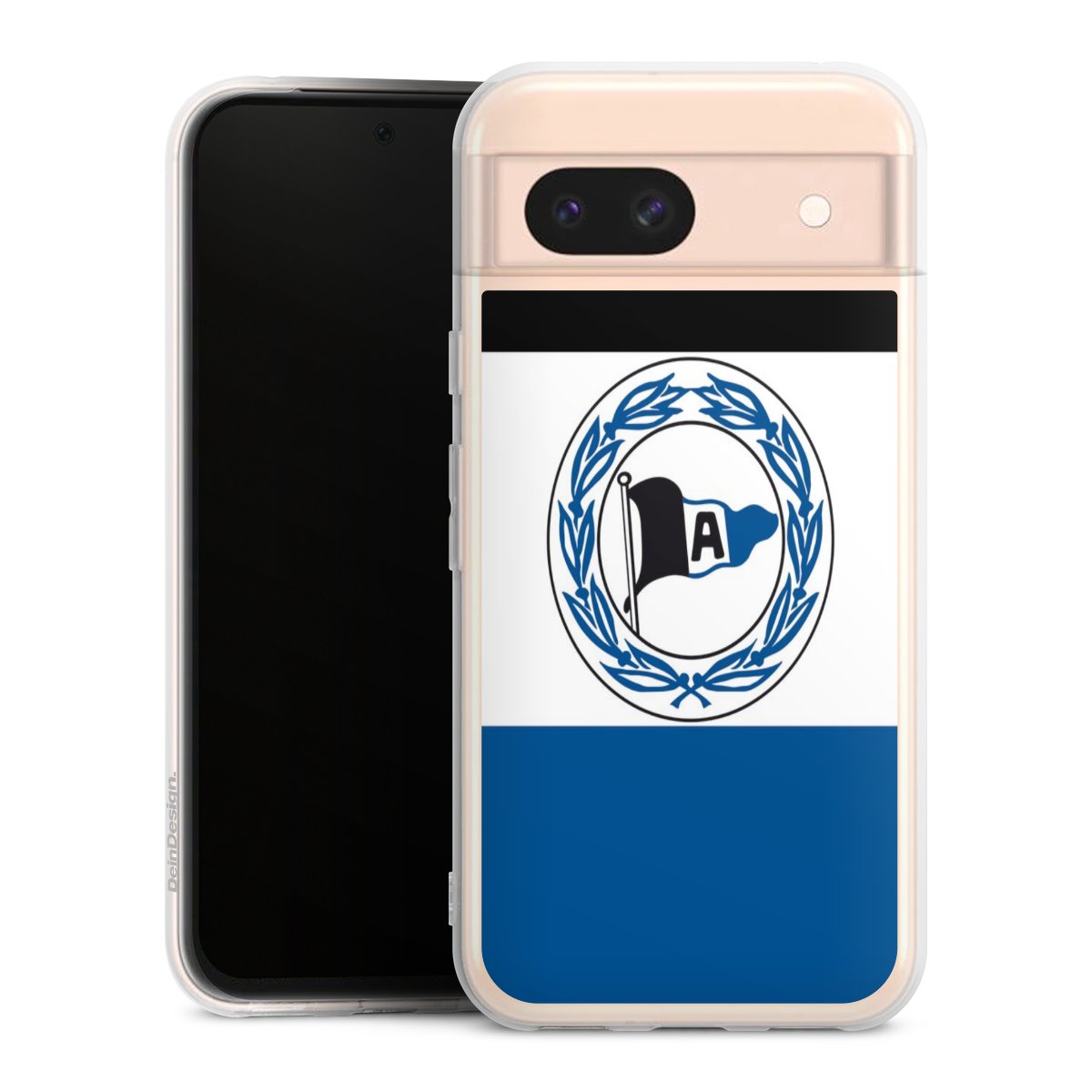 Google Pixel 8a Handy Silikon Hülle Case transparent Handyhülle Arminen Official Licensed Product Arminia Bielefeld Silikon Case