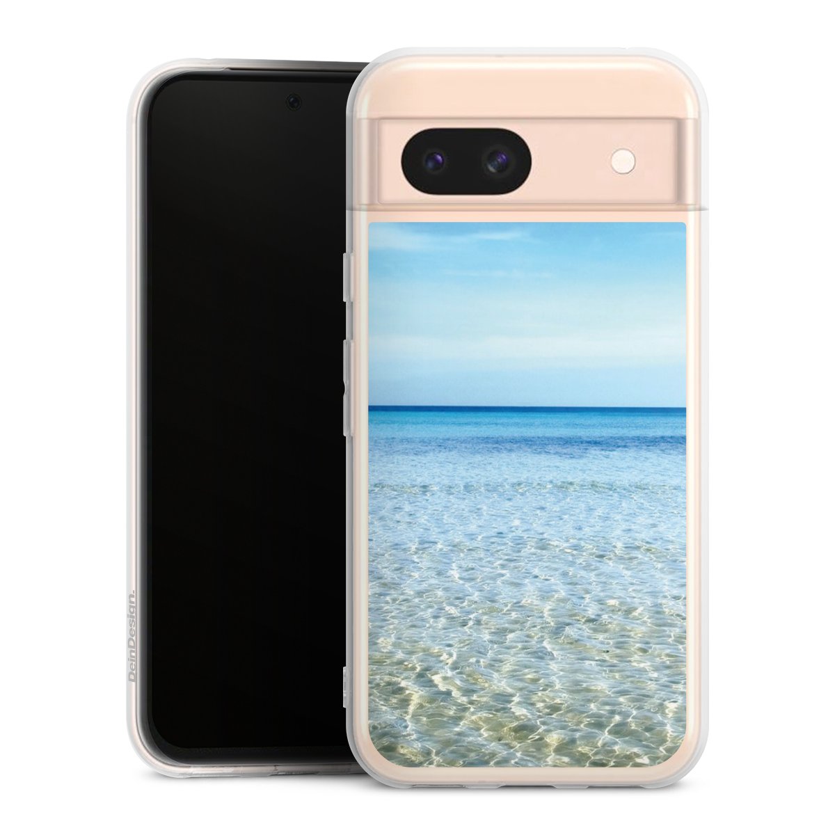 Google Pixel 8a Handy Silikon Hülle Case transparent Handyhülle Urlaub Sky Ocean Silikon Case