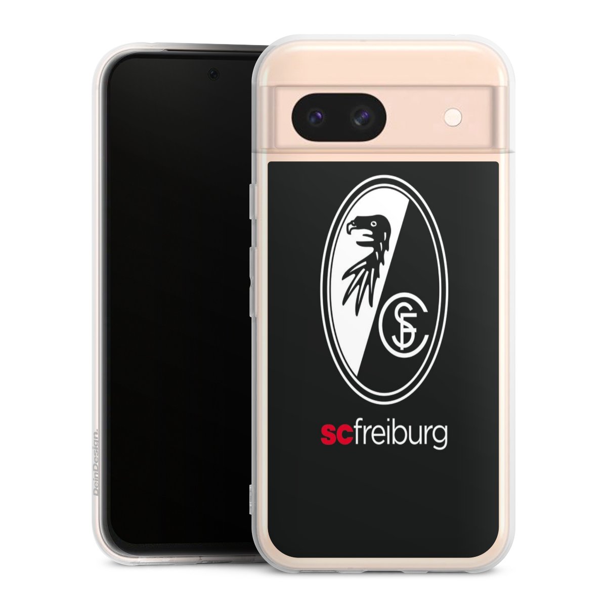 Google Pixel 8a Handy Silikon Hülle Case transparent Handyhülle Official Licensed Product Sc Freiburg Coat Of Arms Silikon Case