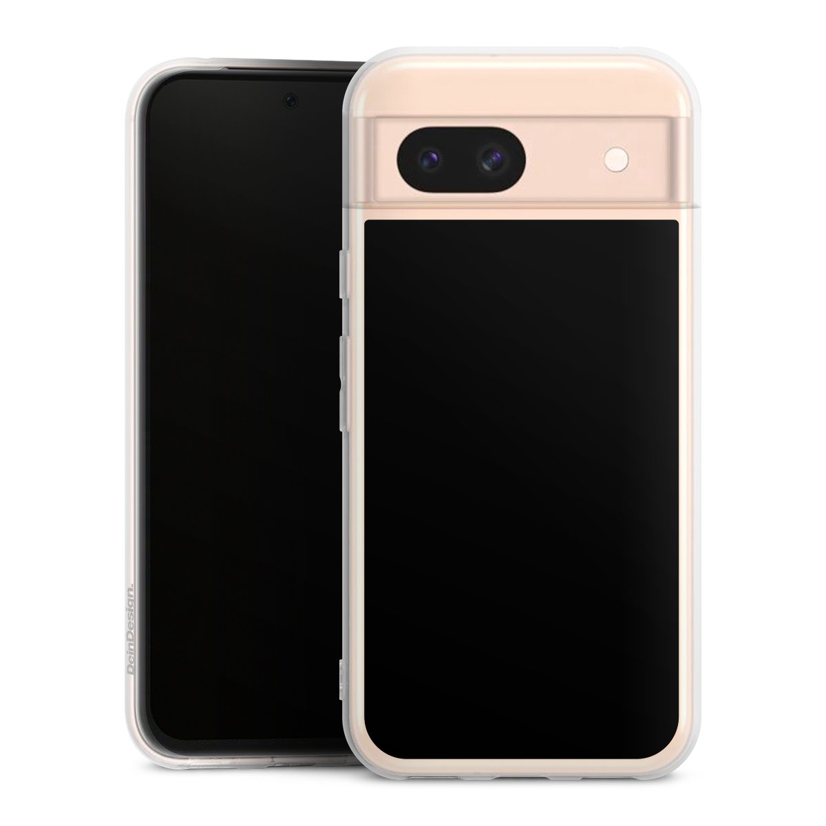 Google Pixel 8a Handy Silikon Hülle Case transparent Handyhülle Black Colour Unicoloured Silikon Case