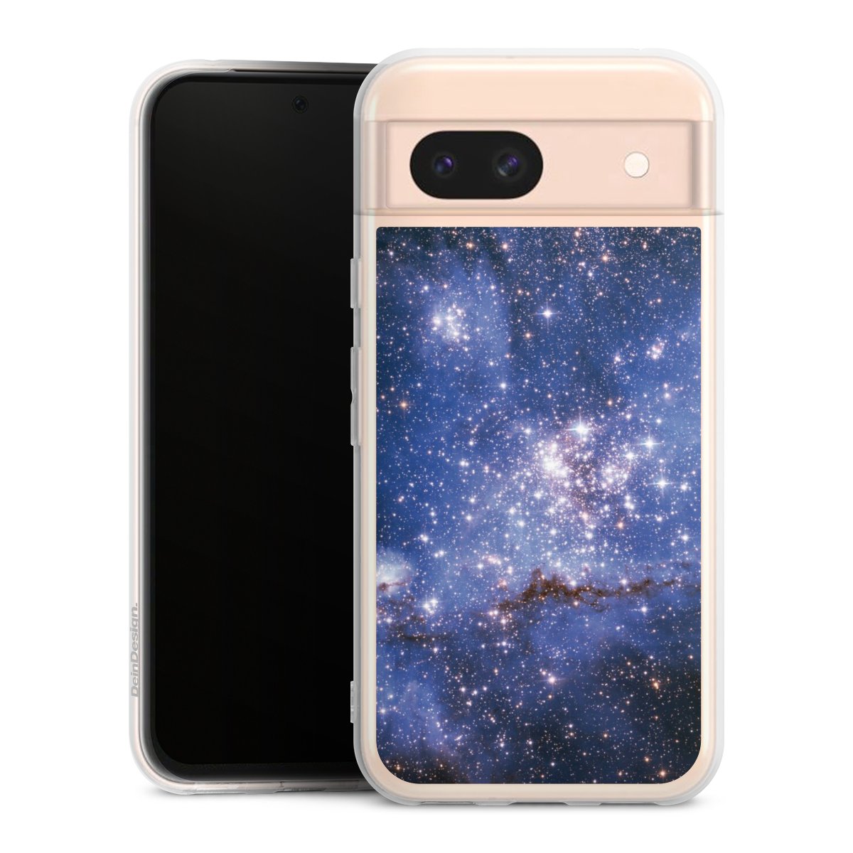 Google Pixel 8a Handy Silikon Hülle Case transparent Handyhülle Weltall Galaxy Weltraum Silikon Case