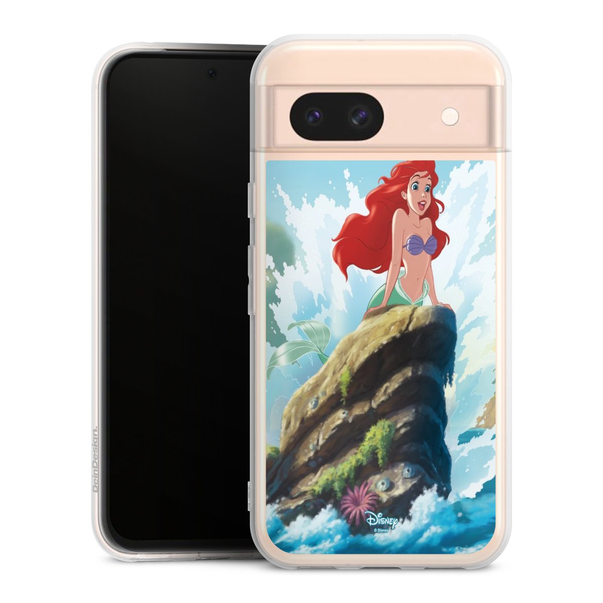 Google Pixel 8a Handy Silikon Hülle Case transparent Handyhülle Mermaid Arielle Die Meerjungfrau Official Licensed Product Silikon Case