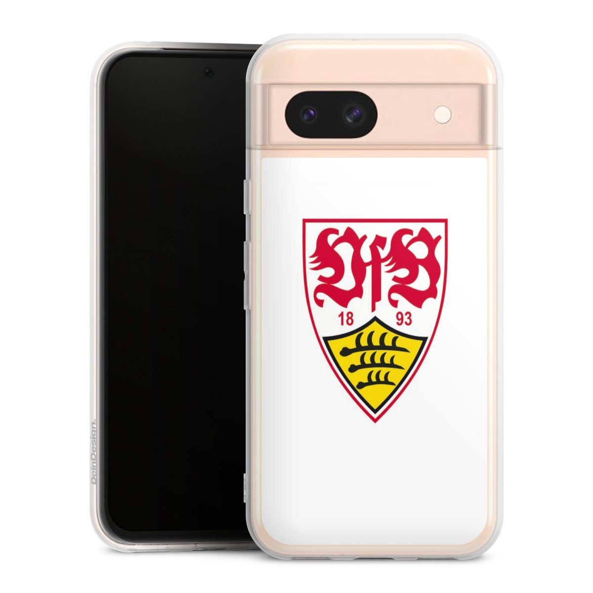 Google Pixel 8a Handy Silikon Hülle Case transparent Handyhülle Logo Official Licensed Product Vfb Stuttgart Silikon Case