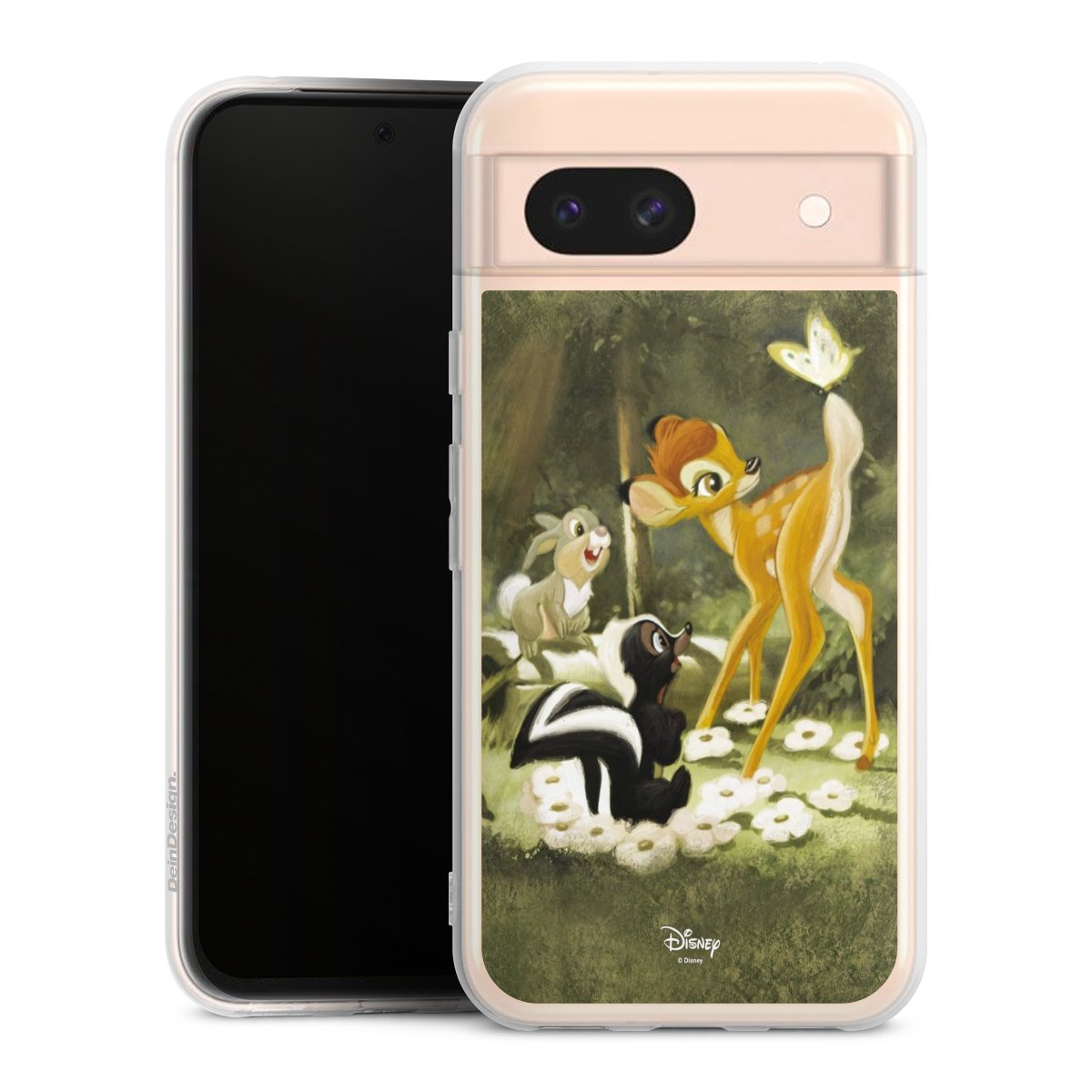 Google Pixel 8a Handy Silikon Hülle Case transparent Handyhülle Disney Official Licensed Product Bambi Silikon Case