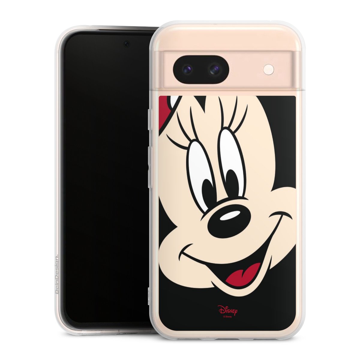 Google Pixel 8a Handy Silikon Hülle Case transparent Handyhülle Minnie Mouse Official Licensed Product Disney Silikon Case