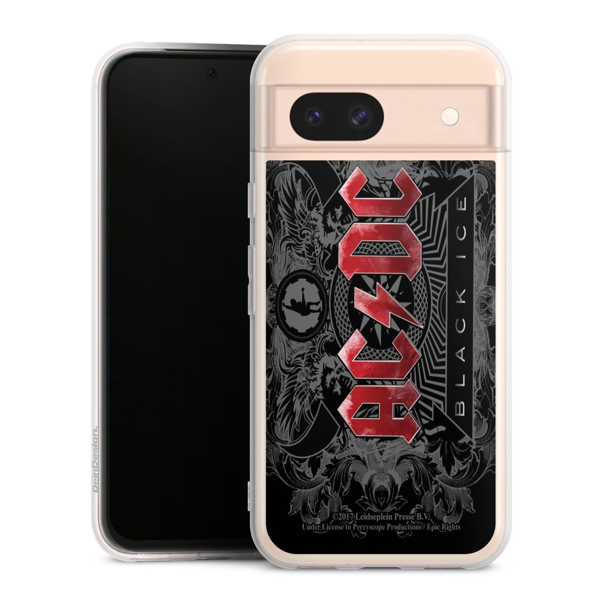 Google Pixel 8a Handy Silikon Hülle Case transparent Handyhülle Merchandise Black Ice Acdc Silikon Case