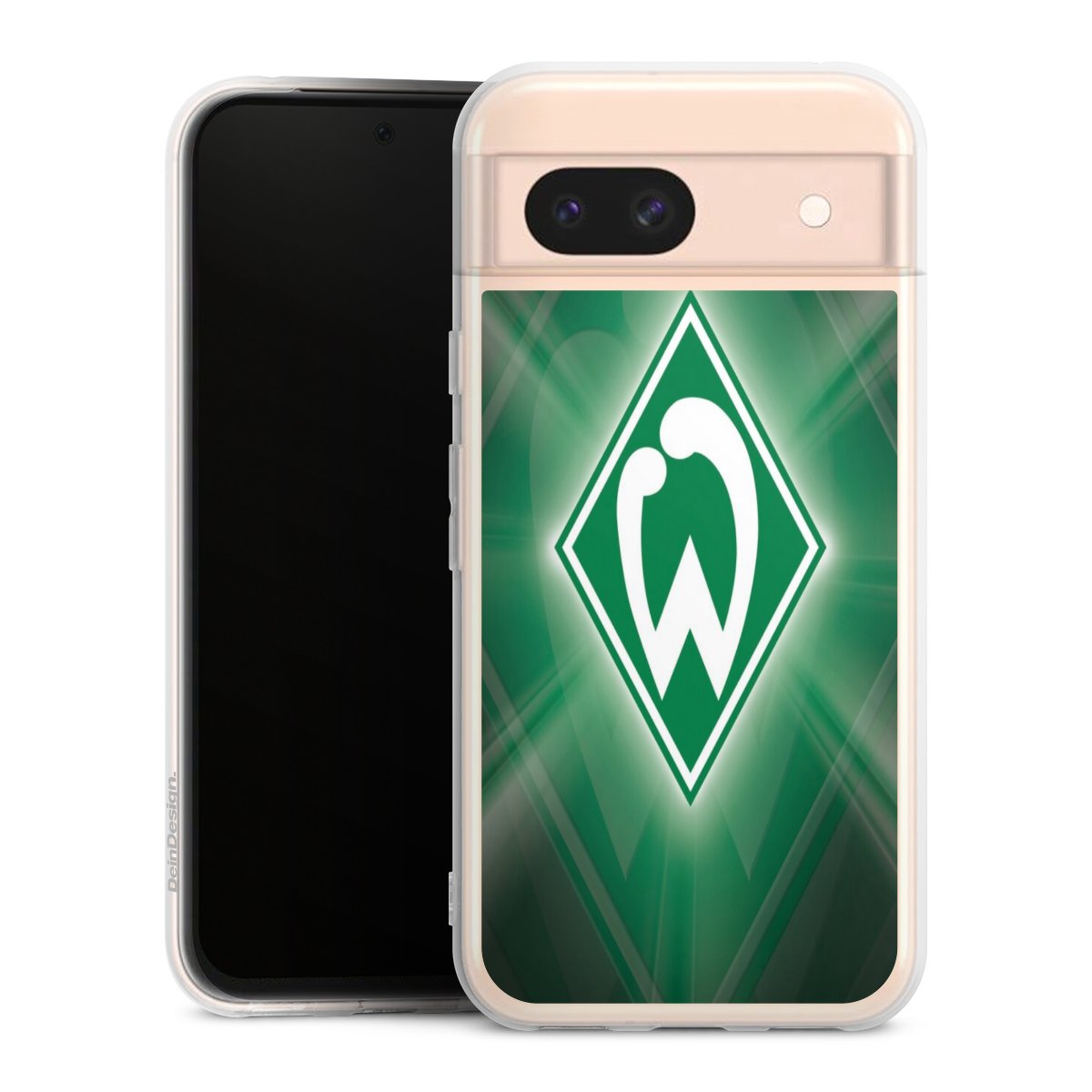 Google Pixel 8a Handy Silikon Hülle Case transparent Handyhülle Sv Werder Bremen Official Licensed Product Coat Of Arms Silikon Case