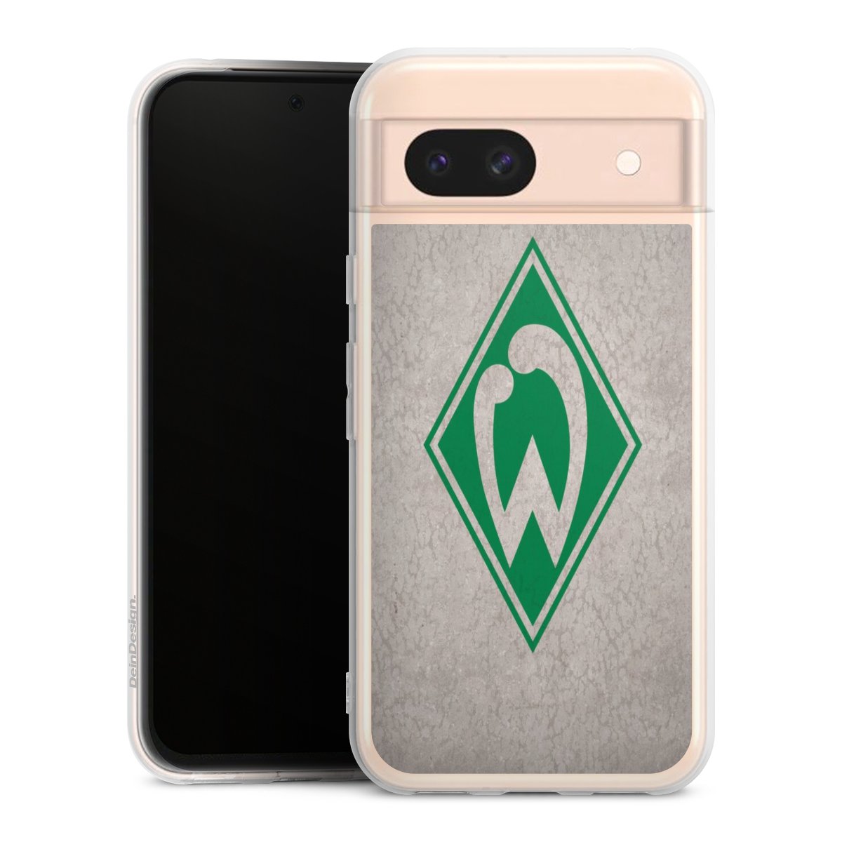 Google Pixel 8a Handy Silikon Hülle Case transparent Handyhülle Sv Werder Bremen Concrete Official Licensed Product Silikon Case