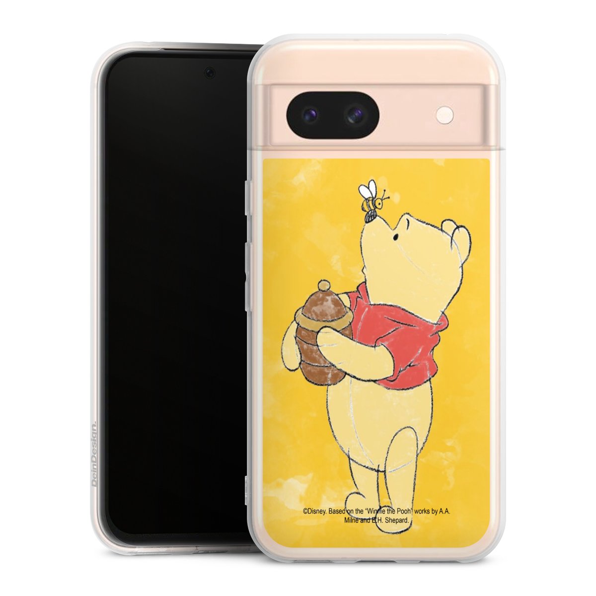 Google Pixel 8a Handy Silikon Hülle Case transparent Handyhülle Official Licensed Product Winnie The Pooh Disney Silikon Case