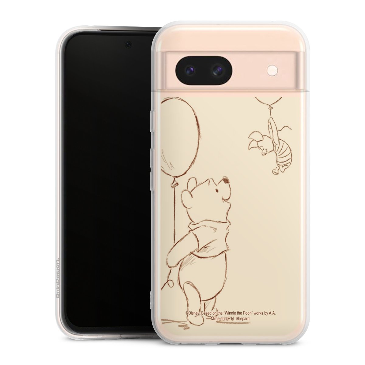 Google Pixel 8a Handy Silikon Hülle Case transparent Handyhülle Official Licensed Product Winnie The Pooh Disney Silikon Case