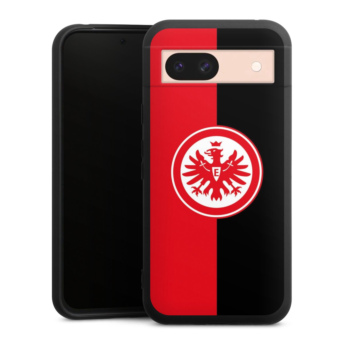 Google Pixel 8a Handy Premium Silikon Hülle Handyhülle schwarz Case Official Licensed Product Eintracht Frankfurt Sge Silikon Premium Case