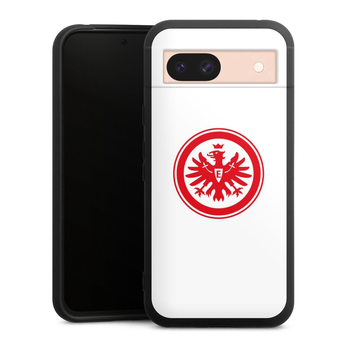 Google Pixel 8a Handy Premium Silikon Hülle Handyhülle schwarz Case Sge Eintracht Frankfurt Official Licensed Product Silikon Premium Case